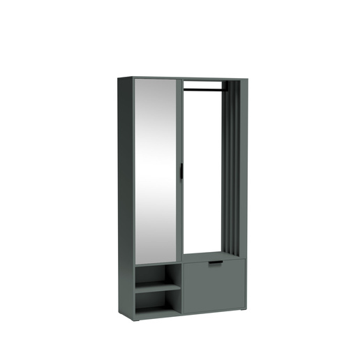 MILO UNI - Garderoba 2-drzwiowa z Lustrem Green Stone