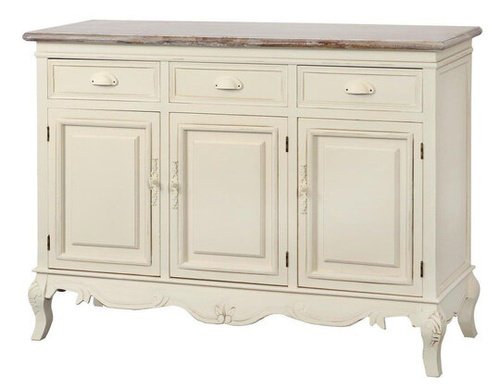 Rimini 08 Komoda 3D/3S prowansalska kremowa beżowy blat drewno/mdf