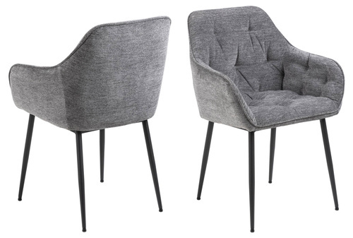 Actona Krzesło Z Podłokietnikiem Brooke Szare