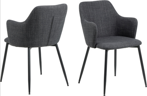 Actona Krzesło z Podłokietnikiem Ilsa Szare