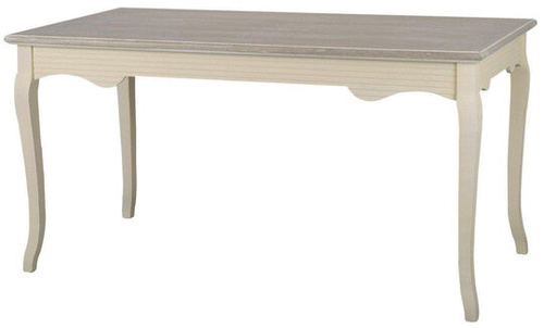 Pesaro 026 Stół 160 x 80 zdobiony prowansalski kremowy beżowy przecierany blat drewno/mdf