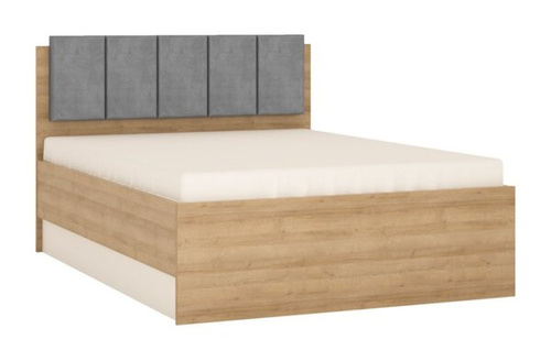 Lyon LYOZ02 - Łóżko 140 Z Podnośnikiem Dąb Riviera Jasne/Białe