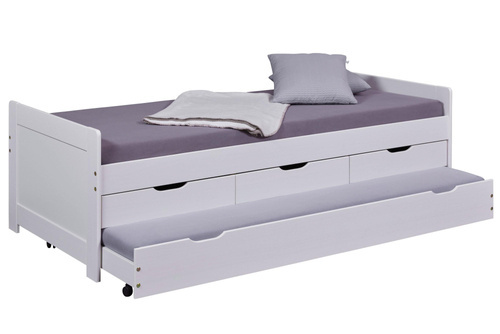 Łóżko Desert Rain 90x200 cm drewniane białe