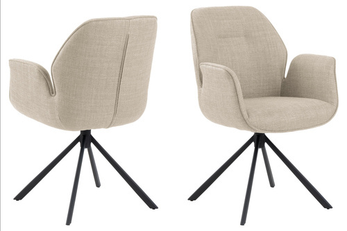 Aura beżowe krzesło z podłokietnikiem