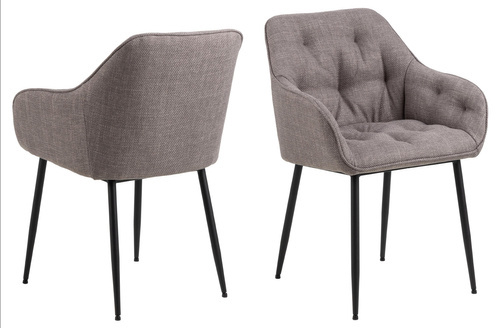 Actona Krzesło Z Podłokietnikiem Brooke Jasnoszare