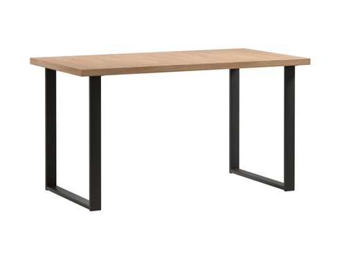 Loft - Stół Jadalniany 138 x 75 cm Dąb Puccini Czarny Mat