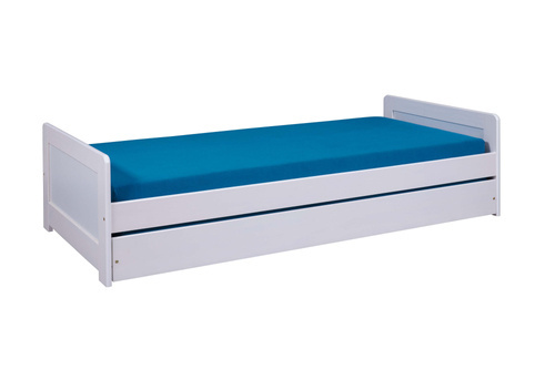 Łóżko SURF 90x200 z ramą drewniane białe