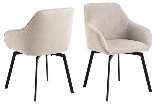 Actona Krzesło Do Jadalni z Podłokietnikiem Clara Beżowy