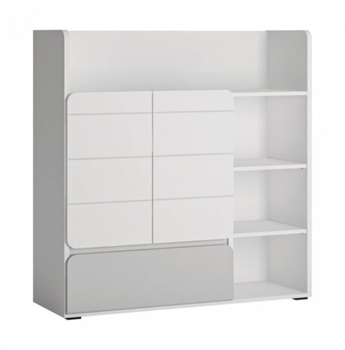 Flexi FLXR03 - Regał 2D1S Biały/Szary