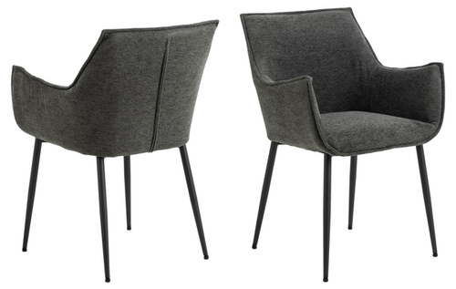 Actona Krzesło Z Podłokietnikiem Bonita Ciemny Szary