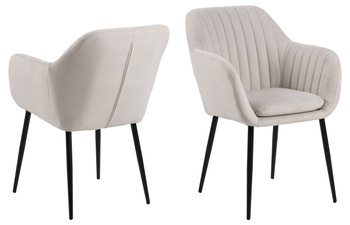 Emilia  Krzesło Do Jadalni Z Podłokietnikiem Piaskowe