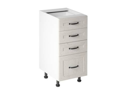 Szafka Kuchenna Dolna 4 Szuflady D40S4 Royal Sosna Nordycka Biały Mat