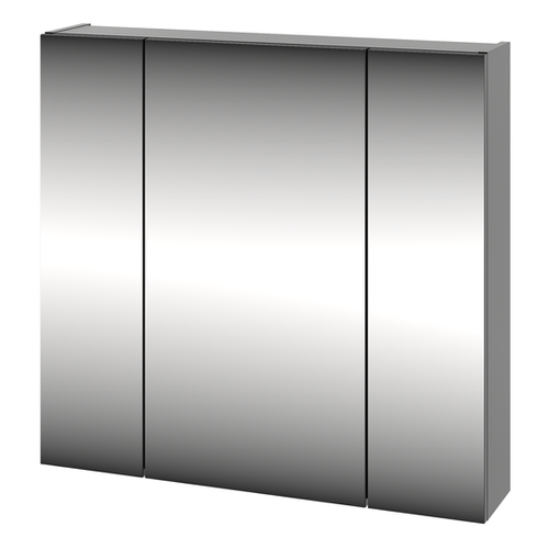 LUSTRO-02 - Szafka Wisząca z Lustrem 3D 80cm Czarny Mat