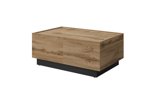 Eko - Stolik Kawowy Rozsuwany Dąb Wotan Czarny Onyx