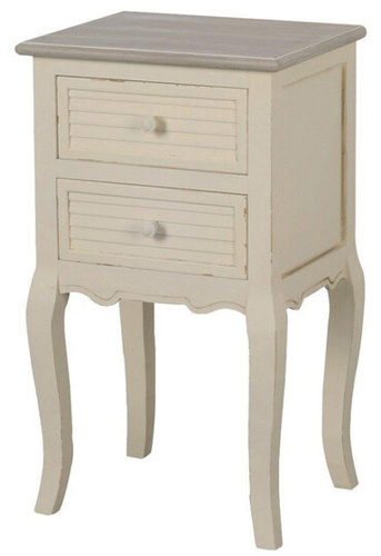 Pesaro 021 Stolik nocny 2S stylowy prowansalski kremowy drewno/mdf