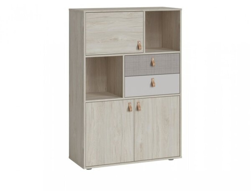 Denim DEIK03 - Komoda 3D2S Orzech Rockford Jasny/Cashmere/Caroline