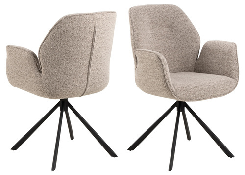 Aura beżowe krzesło z podłokietnikiem