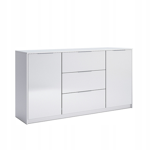 Roma RM-167-WB - Komoda 2D3S Biały Mat Biały Połysk