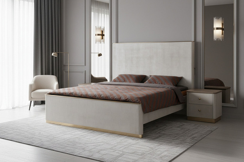 Stilig Bedroom ST890K Łóżko tapicerowane 180cm + 2 szafki nocne ST891