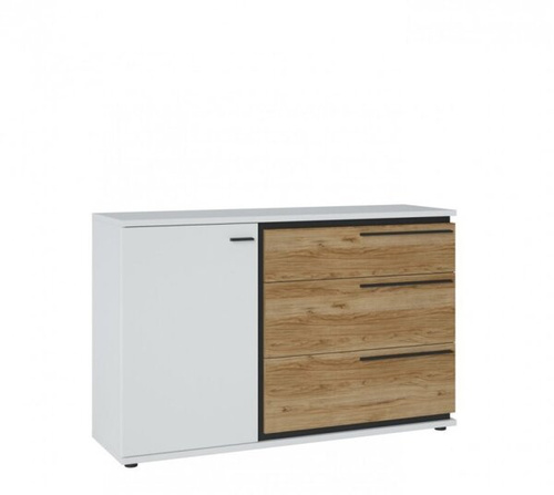 Salinas SAIK01 - Komoda 1D3S Biała/Dąb Catania/Czarna