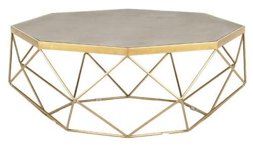 Glamour GL1714 Stolik kawowy złoty ze stali