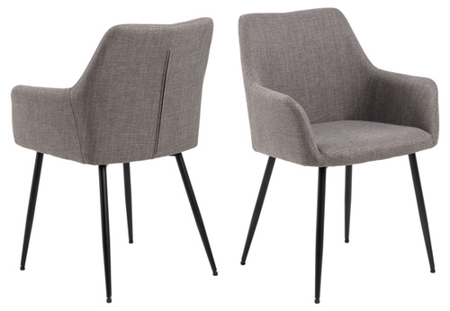 Actona Krzesło z Podłokietnikiem Lizzy Jasny Szaro-brązowy