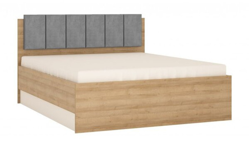 Lyon LYOZ04 - Łóżko 160 Z Podnośnikiem Dąb Riviera Jasne/Białe