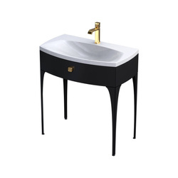 Oristo Szafka pod umywalkę 82 cm 1S LOUIS czarna połysk