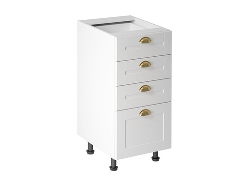 Szafka Kuchenna Dolna 4 Szuflady D40S4 Linea White Biały Mat