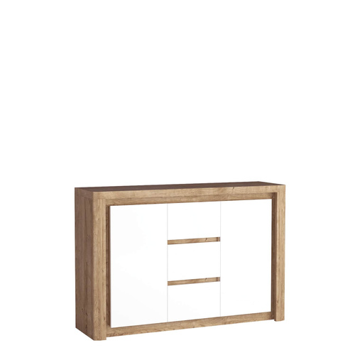 LIVINIO-7 - Komoda 2D3S Ribbeck Biały Połysk