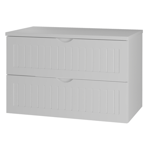 MONA-01 - Szafka pod Umywalkę z Blatem 2S 80cm Biały Mat Zestaw-1