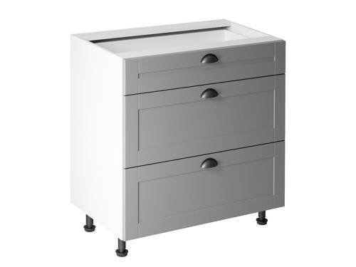 Szafka Kuchenna Dolna 3 Szuflady D80S3 Linea Grey Szary Mat