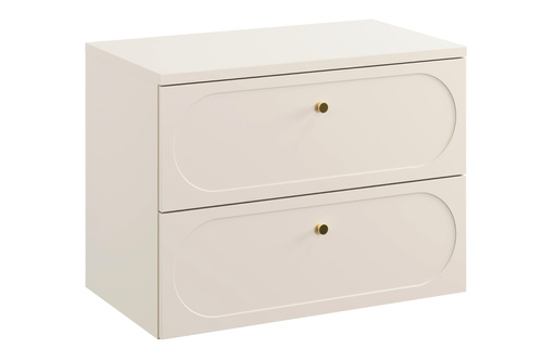 Zestaw Szafka Pod Umywalkę z Blatem 80 cm 2 Szuflady Donna Sand