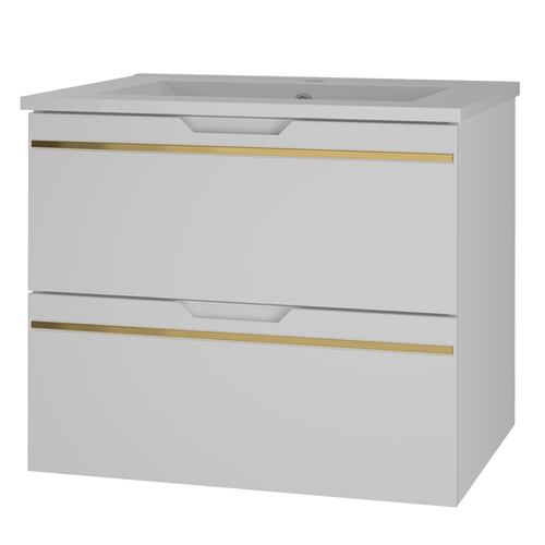 ESPERO-02 - Szafka z Umywalką 2S 60cm Biały Mat Zestaw-3