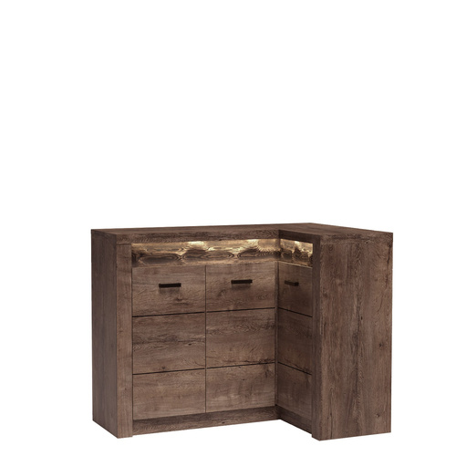 INDIANAPOLIS-15 - Komoda Narożna 3-drzwiowa Jesion Ciemny