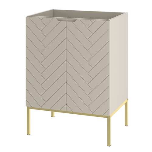 ASPEN-09 - Szafka Pod Umywalkę 2D 60cm Kaszmir Złoty Stelaż