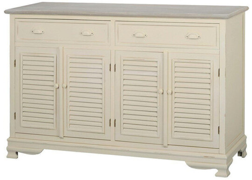 Pesaro 08 Komoda 4D/4S kremowa prowansalska drewno/mdf