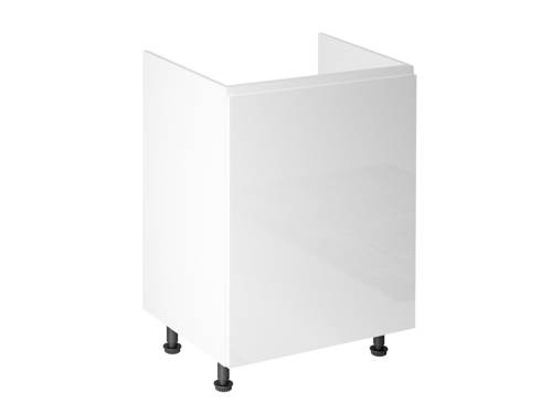 Szafka Kuchenna Dolna 1-drzwiowa Zabudowa Zlewozmywaka Lewa D60Z-L Aspen White Biały Połysk