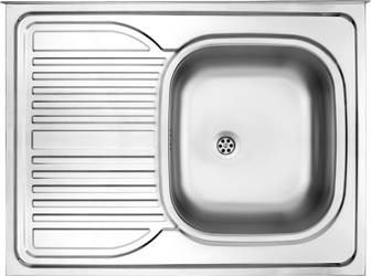 Zlewozmywak stalowy 1-komorowy z ociekaczem - nakładany Tango