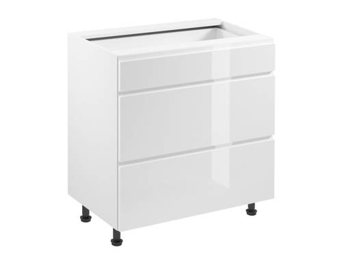 Szafka Kuchenna Dolna 3 Szuflady D80S3 Aspen White Biały Połysk