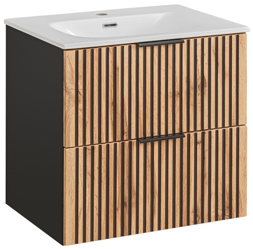 Szafka z umywalką 60 cm Xilo Black Wotan