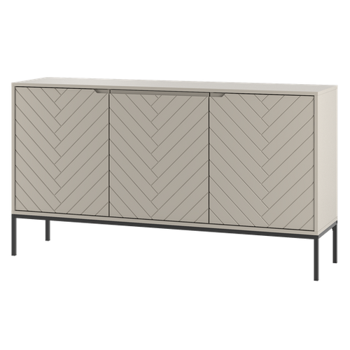 ASPEN-03 - Komoda 3-drzwiowa Kaszmir Czarny Stelaż