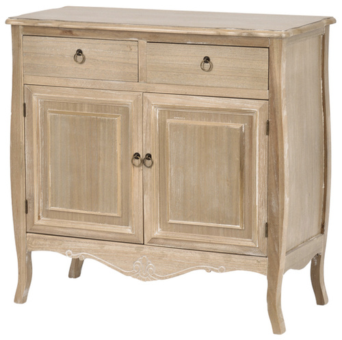 Merano 01DB Komoda 2D/2S rustykalna bielona przecierana drewno/mdf