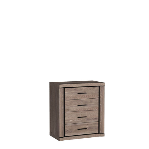 DALLAS-4 - Komoda 4 Szuflady Dąb Truflowy