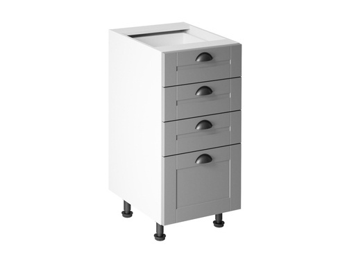 Szafka Kuchenna Dolna 4 Szuflady D40S4 Linea Grey Szary Mat