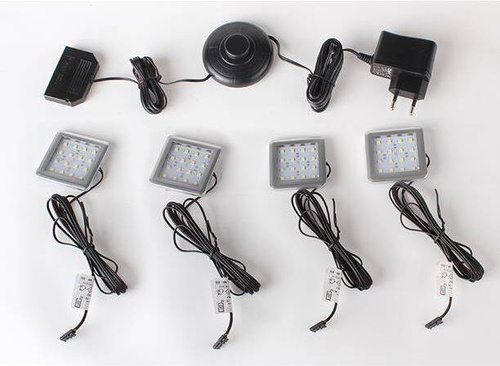 Oświetlenie LED Square 4 Pkt Białe Zimne