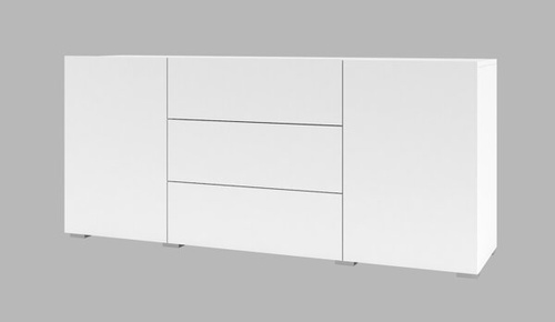 Ava Komoda 2D3S Biały Mat/Dąb Wotan