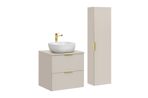 Zestaw z blatem i umywalką Smile 60 cm Adel Cashmere