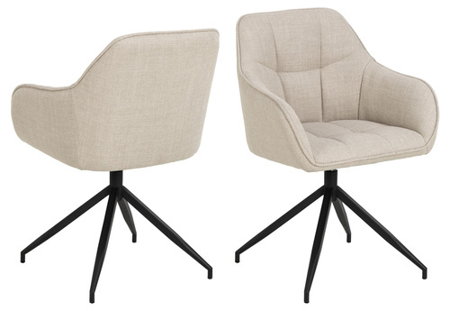 Actona Krzesło z Podłokietnikiem Brenda Beżowe