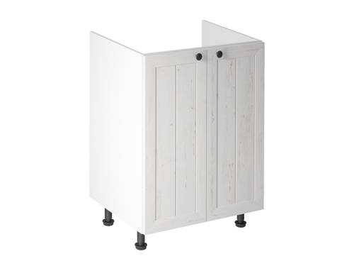 Szafka Kuchenna Dolna 2-drzwiowa Zabudowa Zlewozmywaka D60Z Prowansja Sosna Andersen Biały Mat